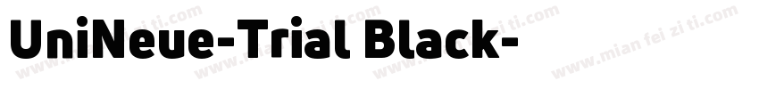 UniNeue-Trial Black字体转换